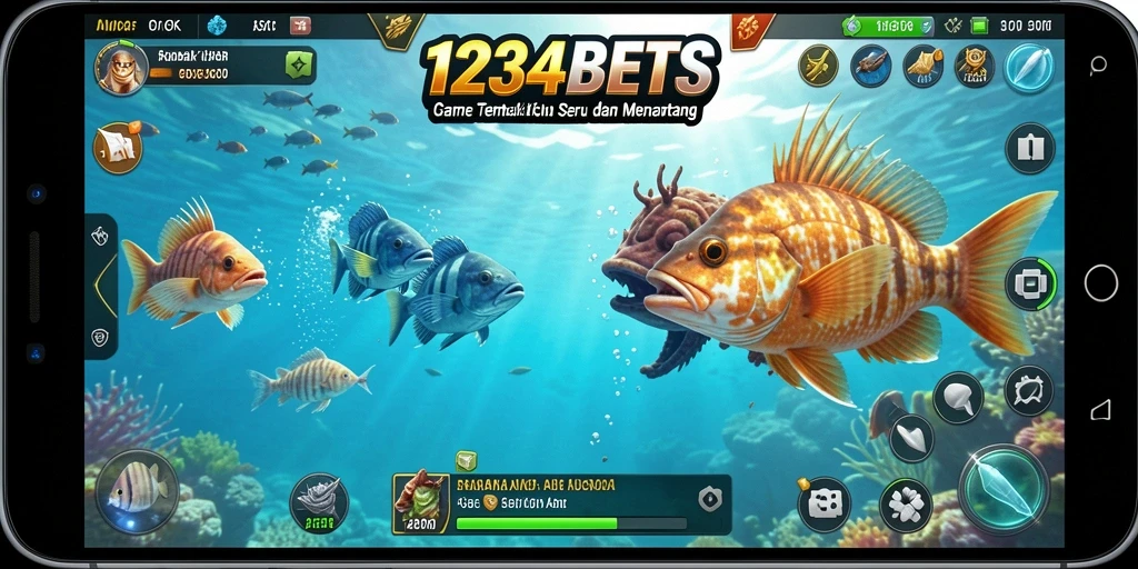 Gameplay seru menembak ikan dalam 1234BETS.