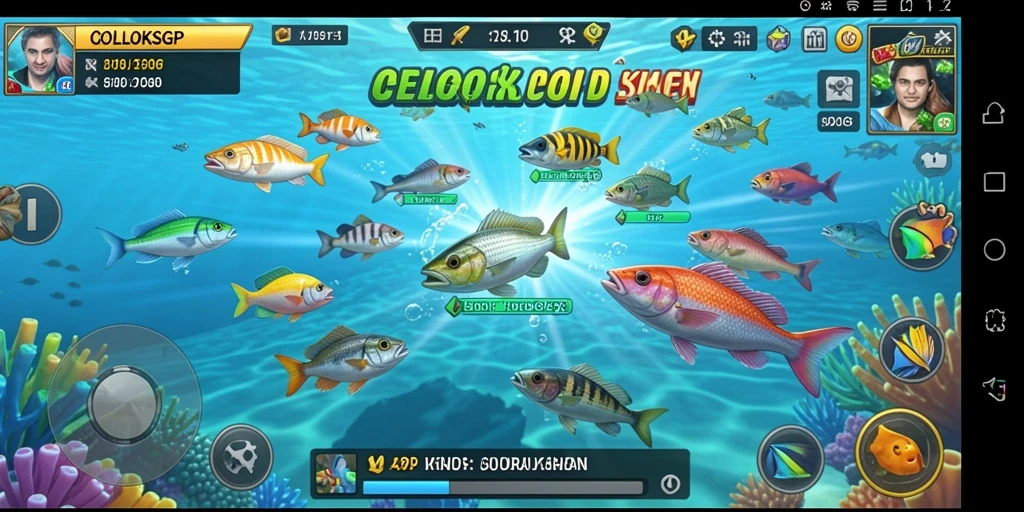Screenshot utama COLOKSGP dengan aksi tembak ikan yang seru.
