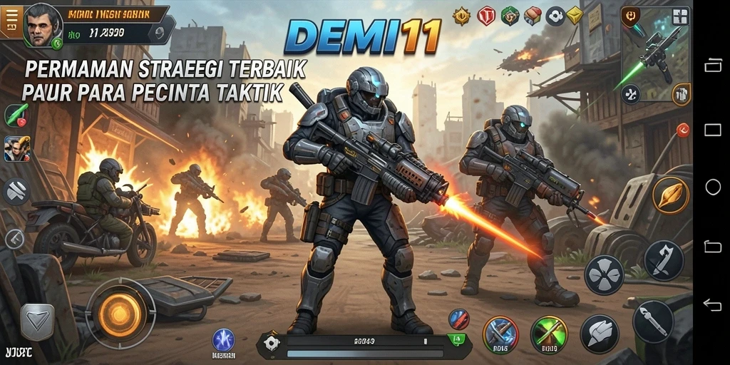 Tampilan gameplay <strong>DEMI11</strong> yang dinamis dan strategis.
