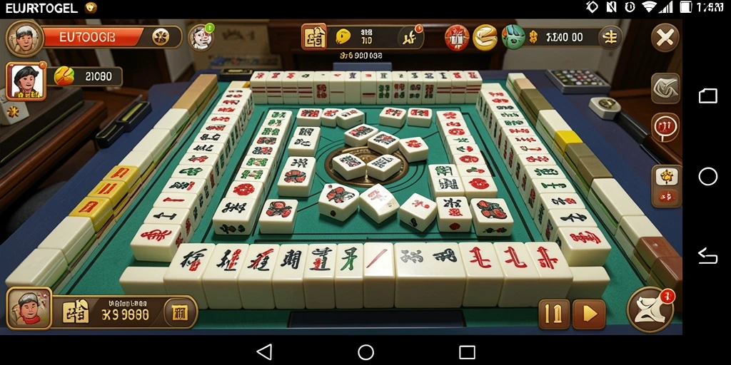 Gameplay seru Mahjong di EUROTOGEL dengan tampilan visual yang menarik.