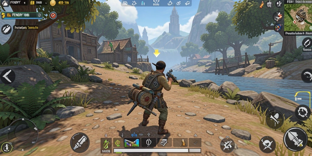 Screenshot gameplay FENDY188 menunjukkan petualangan seru di dunia terbuka.