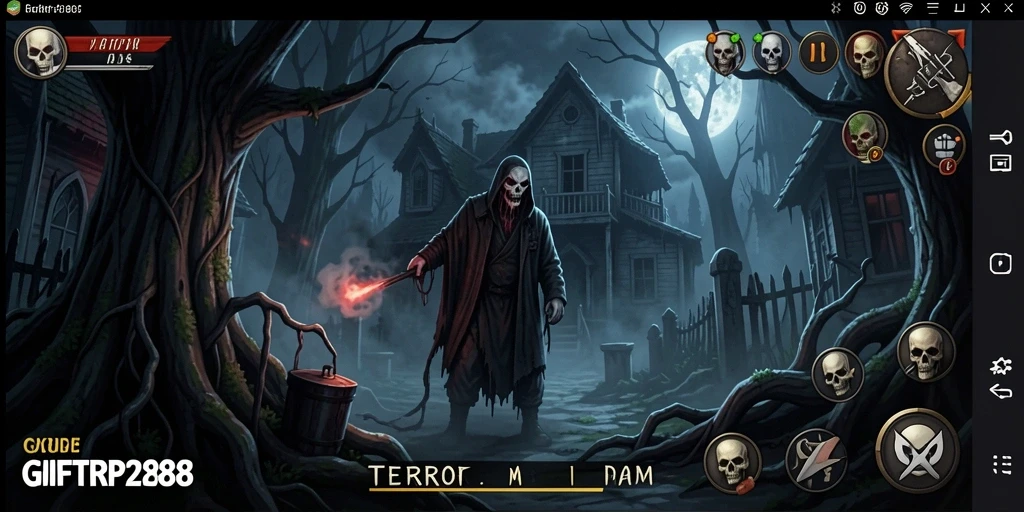 Tampilan menakutkan dari gameplay GIFTRP288 saat menjelajahi kegelapan.