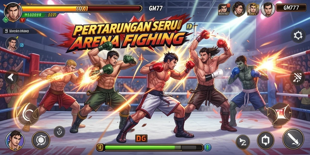 Tampilan gameplay GM777 yang penuh aksi dan seru.