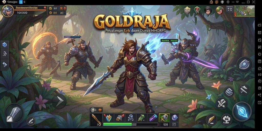 Gameplay seru dan luar biasa dari GOLDRAJA yang menghadirkan petualangan epik.