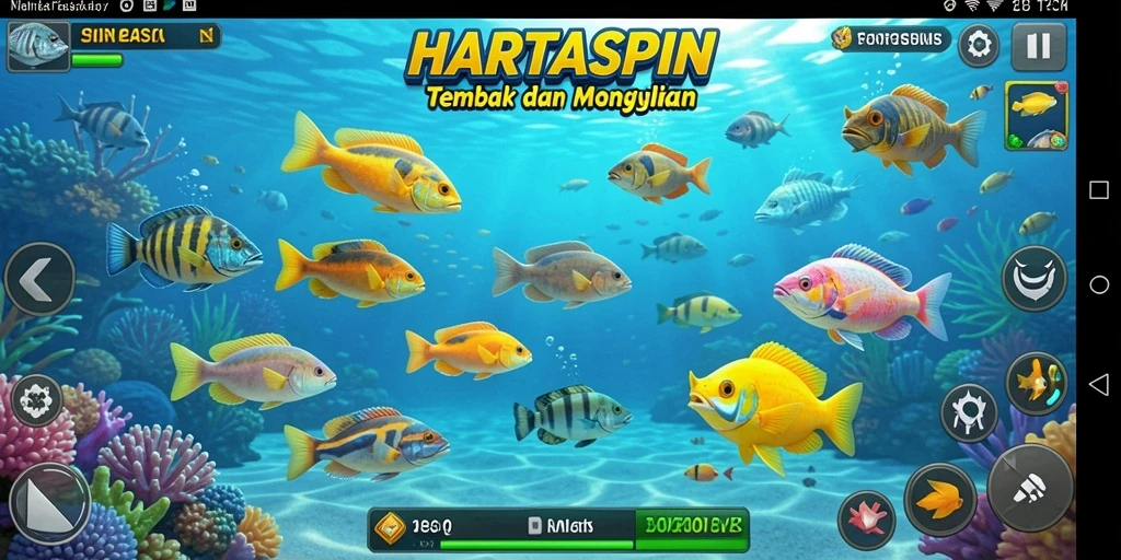 Screenshot gameplay HARTASPIN yang seru dan penuh aksi Tembak Ikan.