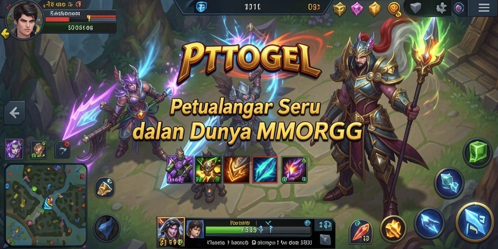 Screenshot gameplay PTTOGEL menampilkan aksi seru dalam pertempuran MMORPG.
