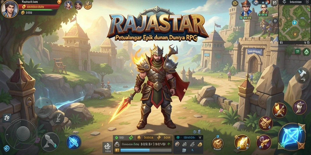 Tampilan gameplay seru dari petualangan dalam RAJASTAR.