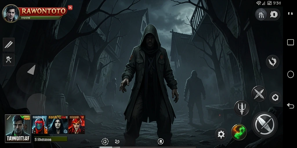 Gameplay menegangkan RAWONTOTO yang menampilkan aksi horor mendebarkan.