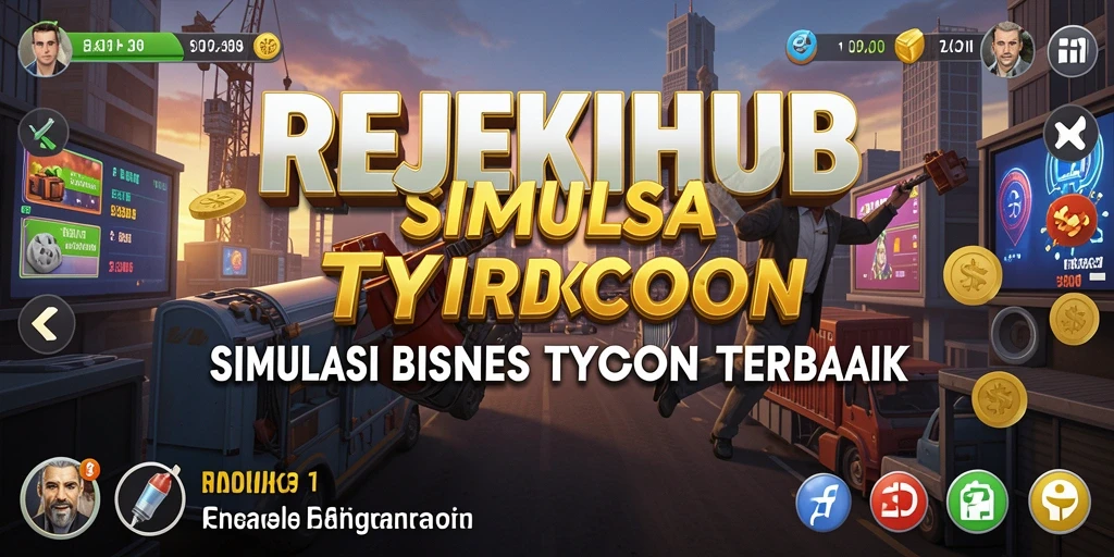 Tangkapan layar utama gameplay REJEKIHUB yang menampilkan keseruan membangun bisnis.