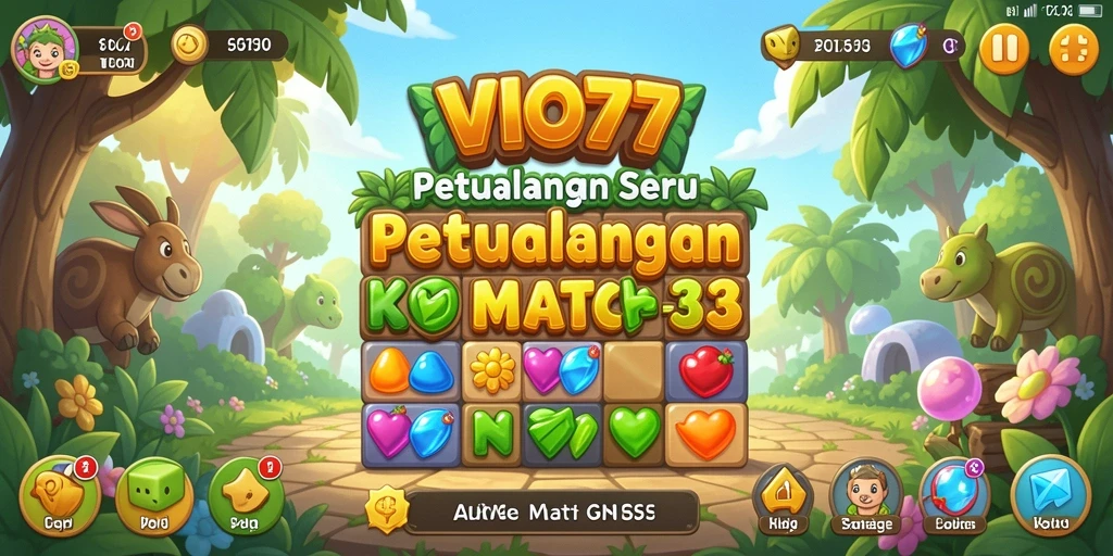 Tampilan gameplay VIO77 yang penuh warna dan seru.