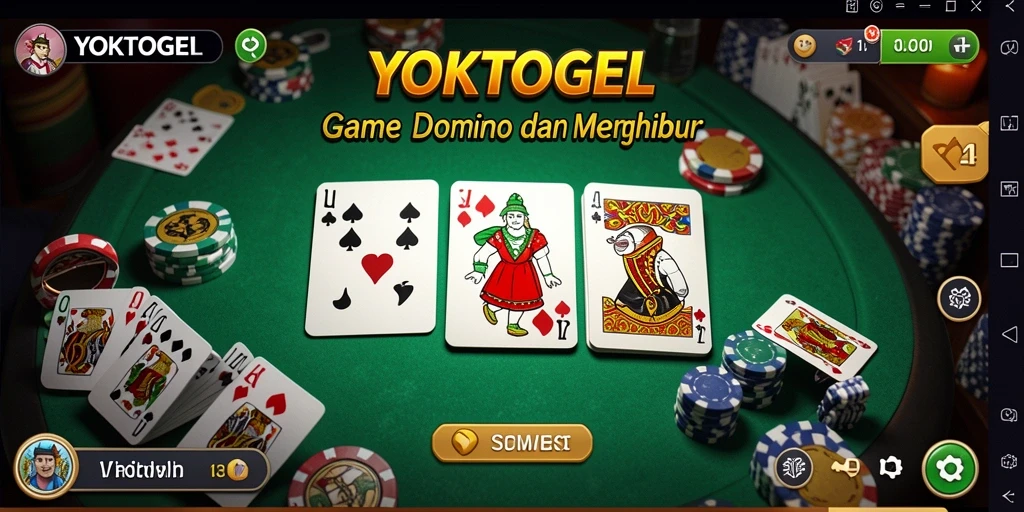 Tampilan gameplay YOKTOGEL yang menarik saat bermain Domino.